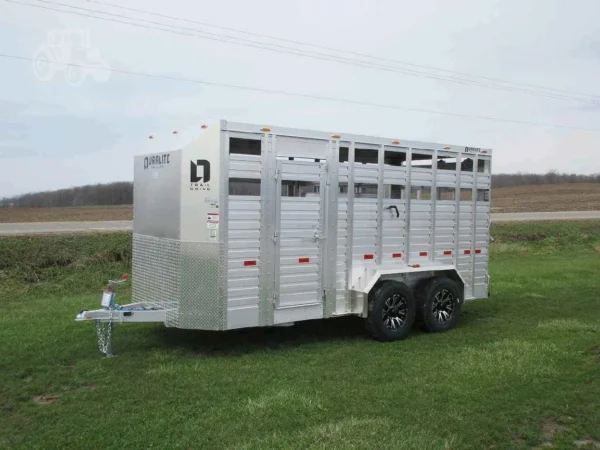 2026 DURALITE 15 ft x 80 in – Aluminum Livestock Trailer