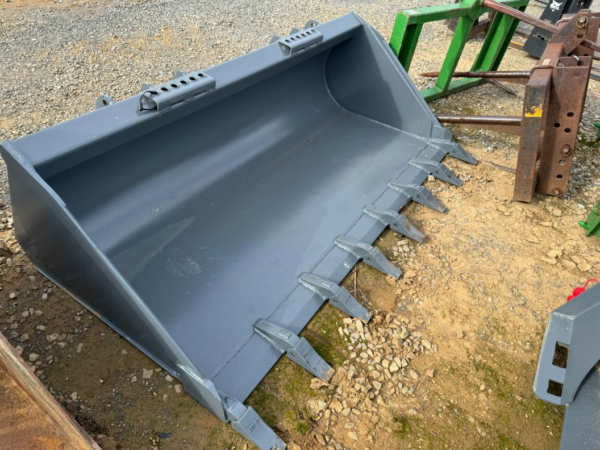 Gray 72" HD Skid Loader Tooth Bucket