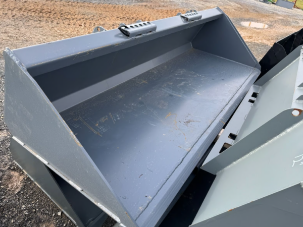 Gray 84" Low Profile Skid Loader Bucket