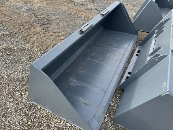 Gray 96" High Volume Bobtach Skid Loader Bucket
