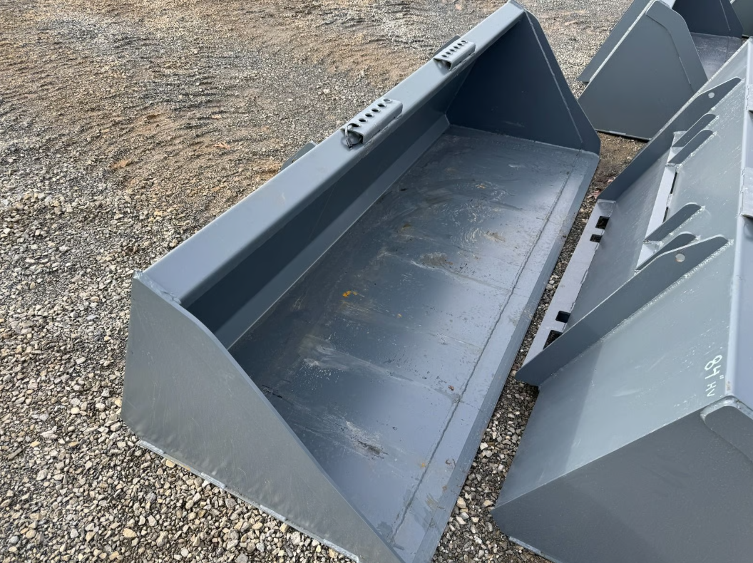 Gray 96" High Volume Bobtach Skid Loader Bucket